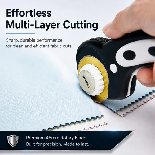 Miniatura 4 de Paquete de 10 unidades de cuchillas de corte rotativas de 45 mm con revestimiento de titanio para acolchado, compatibles con OLFA, Fiskars, Mr. Pen