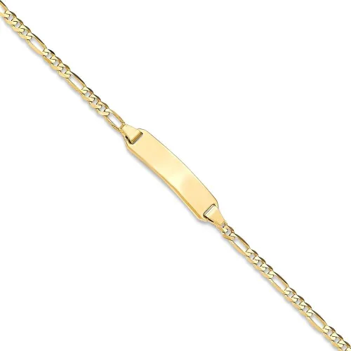 Miniatura 8 de ICE CARATS 14k Yellow Gold Baby Figaro Id Bracelet Fine Jewelry For Women Gifts For Her
