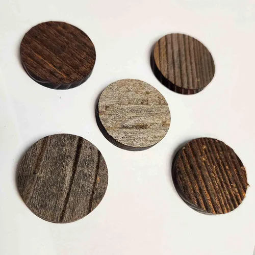 Miniatura 4 de Rockin' Wood Círculos de madera reciclada rústica para manualidades y proyectos, uso para manualidades y arte en madera, fabricados en los Estados
