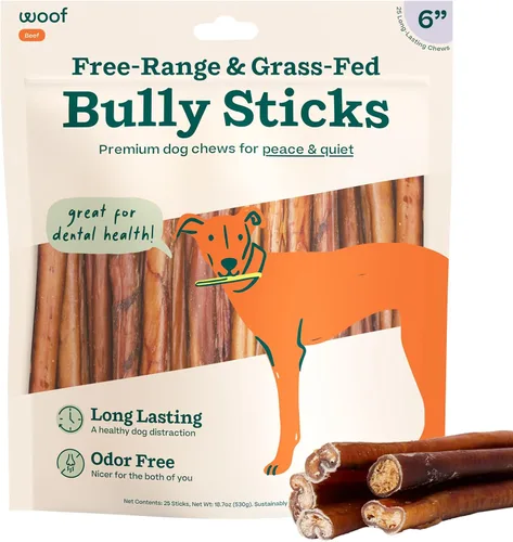 Miniatura 11 de WOOF Golosinas de huesos masticables para perros - Palitos masticables para perros - Golosinas masticables duraderas para perros - Hechas con carne