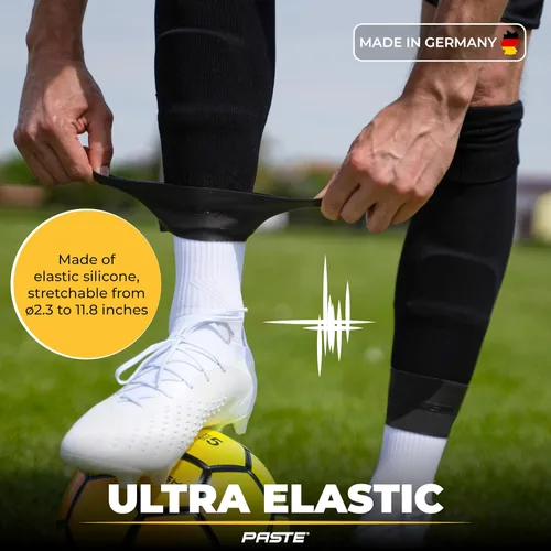 Miniatura 4 de PASTE ® Correas para Espinilleras de Fútbol de Silicona para Hombres, Mujeres y Jóvenes