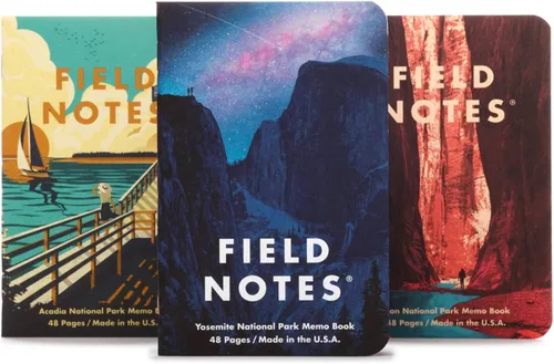 Miniatura 13 de Field Notes: Paquete de 3 cuadernos originales de papel kraft a rayas, para zurdos, con 48 páginas, 3.5 x 5.5 pulgadas Papel rayado para zurdos