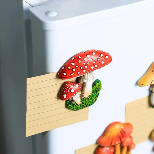 Miniatura 8 de 4 imanes de resina para refrigerador, setas, para pizarra blanca, refrigerador, oficina, gabinete de fotos, tablón de anuncios, decoración