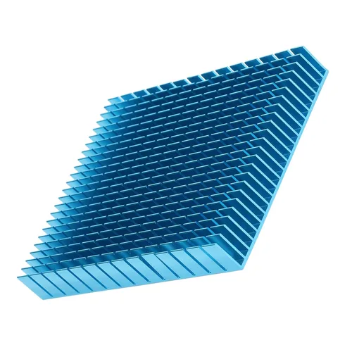 Miniatura 9 de Disipador de calor 5.906x4.724x0.787 in Disipador de calor de aluminio para computadora de enfriamiento de PC, placa PCB, módulo de radiador de Azul