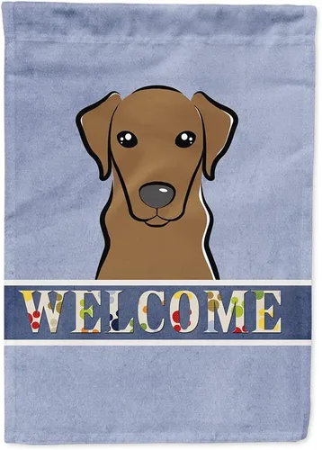 Miniatura 124 de Caroline's Treasures BB1405GF Bandera de jardín de bienvenida de bulldog inglés, Bandera de buzón azul, bandera decorativa para el patio, obra