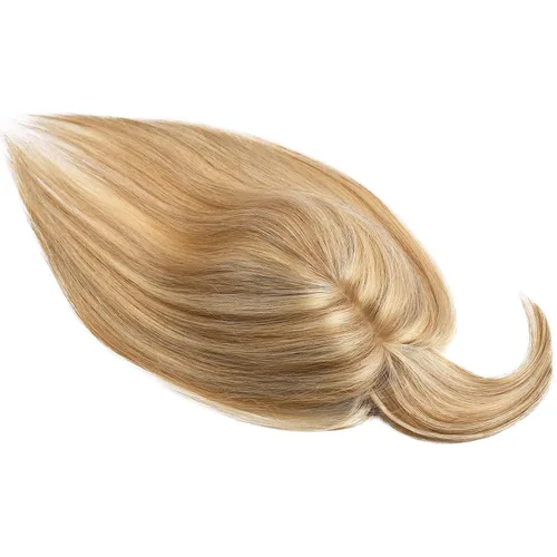 Miniatura 8 de Toppers para el cabello para mujeres con cabello delgado, base de seda real, clip en toppers con flequillo para pérdida de cabello, cabello gris, 10