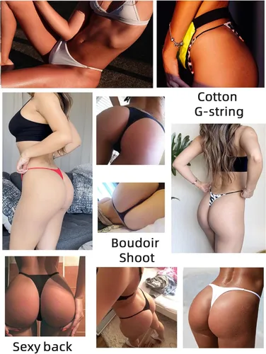 Miniatura 9 de KUKU PANDA Juego de 3 tangas de algodón para mujer, sexy, sin costuras, tangas en G
