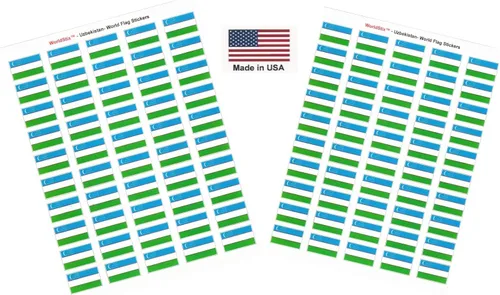 Miniatura 234 de 100 calcomanías de la bandera de Alaska; 1.5" x 1" hechas en Estados Unidos, calcomanías autoadhesivas de la bandera del estado para álbumes