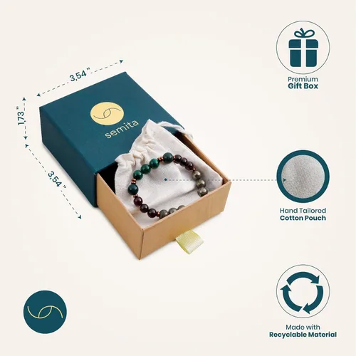 Miniatura 4 de Semita Pulseras de cristal curativo para hombres y mujeres