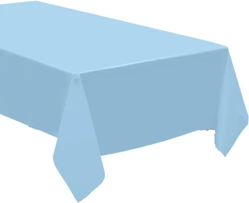 Miniatura 4 de Paquete de 4: manteles desechables de plástico / manteles de mesa, 54 x 108 pulgadas, rectangular, impermeable y desechable, ideal para fiestas