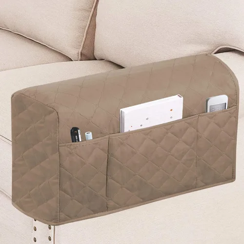 Miniatura 13 de Turquoize Fundas impermeables para reposabrazos de sillas y sofás, 2 unidades, protectores de brazo para sofá con bolsillo lateral, protector