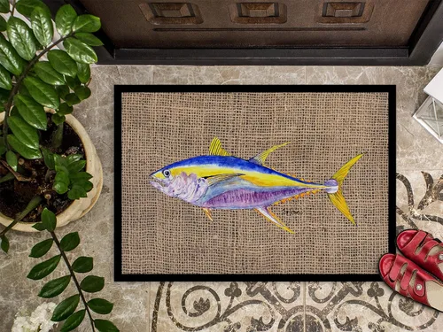 Miniatura 3 de Caroline's Treasures 8771JMAT - Tapete de atún de 24 x 36 pulgadas, tapete para puerta delantera, para interiores y exteriores, para entrada
