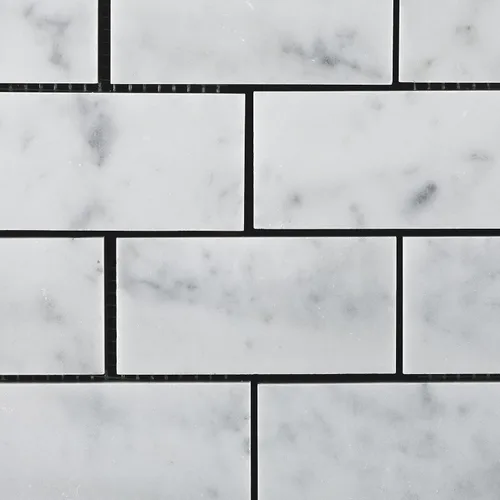 Miniatura 2 de Carrara (Carrera) Bianco - Mosaico de metro de 2x4