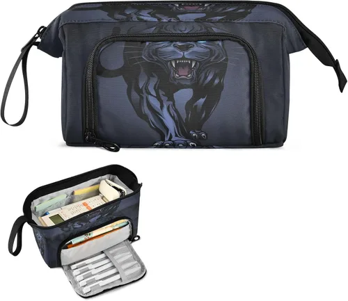 Miniatura 2 de SUABO Estuche para lápices de gran capacidad, bolsa de agua de fuego de fútbol americano, estuche para lápices, bolsa de papelería, bolsa