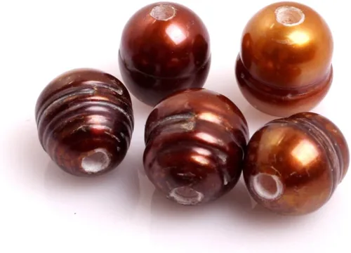 Miniatura 6 de GEM-Inside - Perlas de agua dulce cultivadas rosadas de 0.079 a 0.394 pulgadas, cuentas sueltas de agujero grande para fabricación de joyas, 10