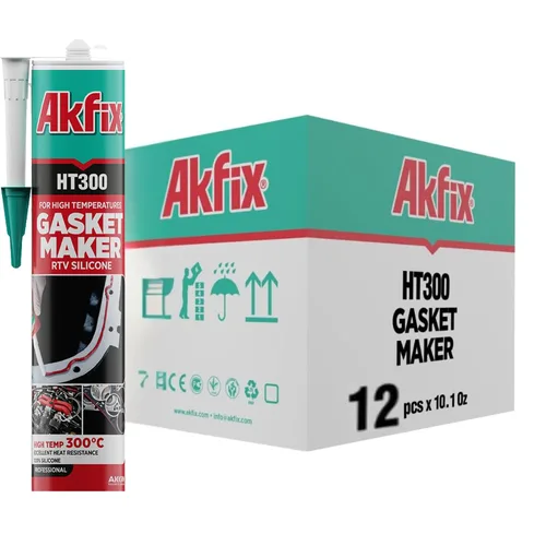 Miniatura 10 de Akfix HT300 - Fabricante de juntas de silicona de alta temperatura (2 x 10.1 onzas líquidas), sellador de juntas RTV rojo, sellador de silicona