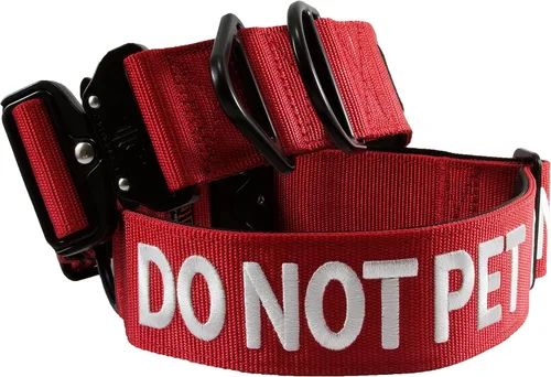 Miniatura 8 de Tacticollar - Do not PET, collar de nailon de 1.5 pulgadas para perros medianos y grandes, neopreno acolchado en el interior, comunica las Negro