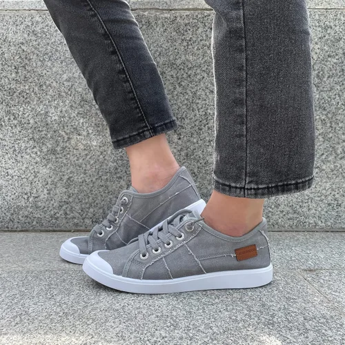 Miniatura 26 de JENN ARDOR - Tenis de lona para mujer, mocasines de meter, moda estilo casual 2022, punta redonda, suaves, cómodos, zapatos planos para caminar