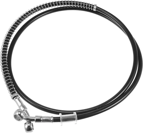 Motoforti 51.18 pulgadas de longitud 0.394 in ID motocicleta línea de freno hidráulico tubo de manguera de aceite de acero inoxidable trenzado cable