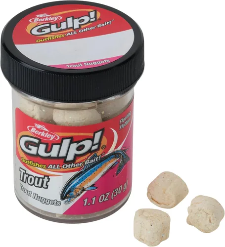 Miniatura 3 de Berkley Gulp! Trout Nuggets Dough Bait, Scented and Flavored Soft Bait for Freshwater Fishing, Designed to Attract Trout, High Visibility chunky