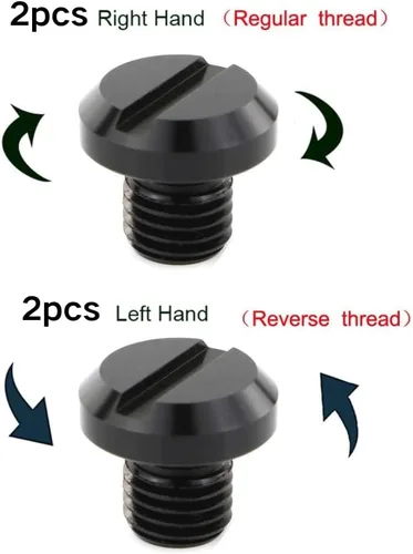 Miniatura 3 de Xitomer M10x1.25 4 tapones de orificio para espejo, aptos para Vulcan S Z900 Z650 Z500 Z400 Z125 DRZ400 GROM MSX125, FZ07 / FZ1, Z800 / Z900RS, Negro