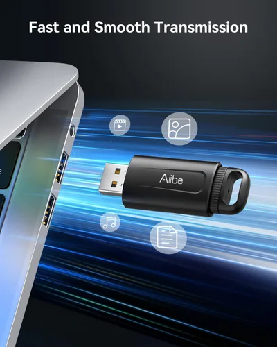Miniatura 4 de Aiibe Unidad flash USB de 128 GB, paquete de 2 unidades – Unidad de memoria USB 2.0 de 128 GB con llavero (negro y rojo)