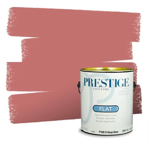 Miniatura 746 de Prestige Paints Pintura exterior e imprimación en uno, 1 galón, plano, coincidencia comparable de Valspar* Amber Rose*