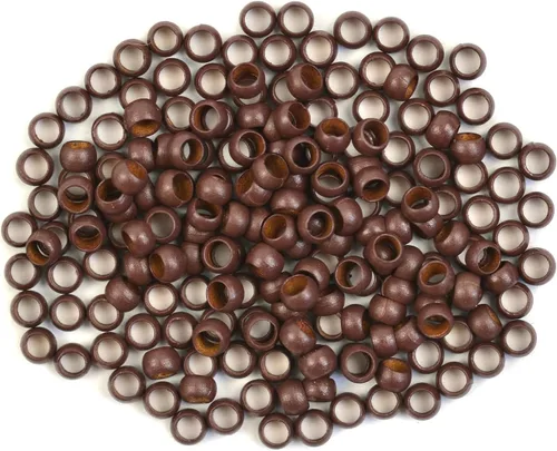 Miniatura 20 de Nano cuentas de cobre de 0.098 pulgadas para extensiones de cabello, cuentas de micro enlaces, extensiones de cabello nano anillo