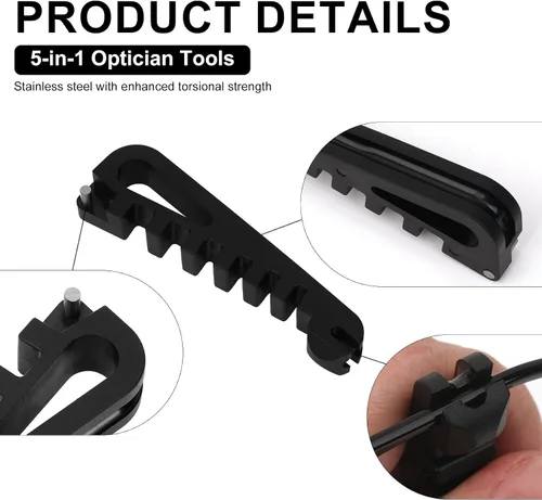 Miniatura 7 de Herramienta de ajuste de marco de lentes, doblador de marcos de lentes para brazos de patillas y almohadillas de nariz, multiherramienta recomendada