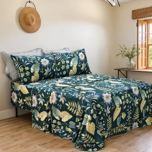 Miniatura 54 de FADFAY Juego de sábanas de rosas blancas, ropa de cama vintage floral de rosas, ropa de cama estilo rústico, 100% algodón egipcio percal, 800 hilos