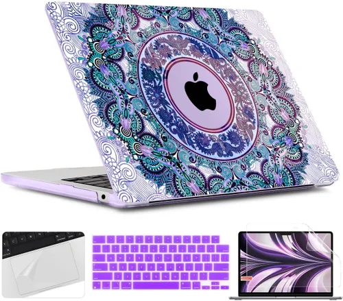 Miniatura 25 de TWOLSKOO Funda para MacBook Air de 15 pulgadas 2025 2024 2023 versión M4 A3241 M3 A3114 M2 A2941, carcasa rígida de plástico y protector