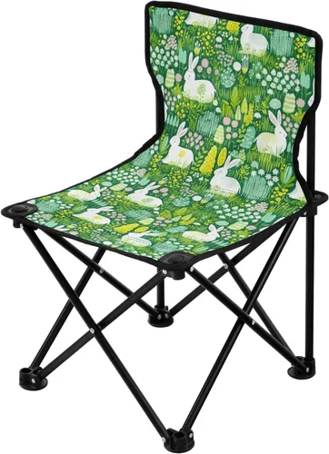 Huevos de conejo de Pascua plegables para exteriores, sillas de camping para adultos, silla de camping portátil, silla de césped ligera 202a6107