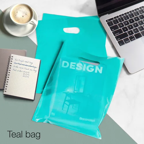 Miniatura 7 de Choice Marts - 100 bolsas de 1.5 mil de grosor, 9 x 12 pulgadas, bolsas de agradecimiento con asas extragruesas perfectas para mercancía, pequeñas