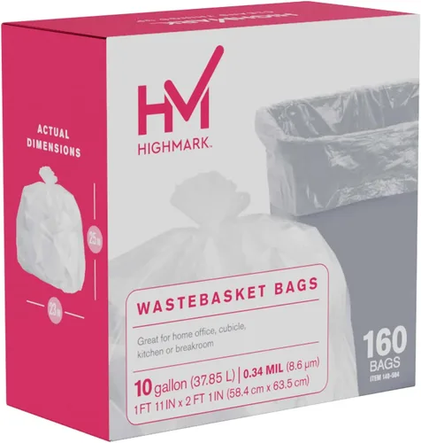 Miniatura 5 de Highmark Bolsas de basura, 10 galones, caja de 160, DP00504