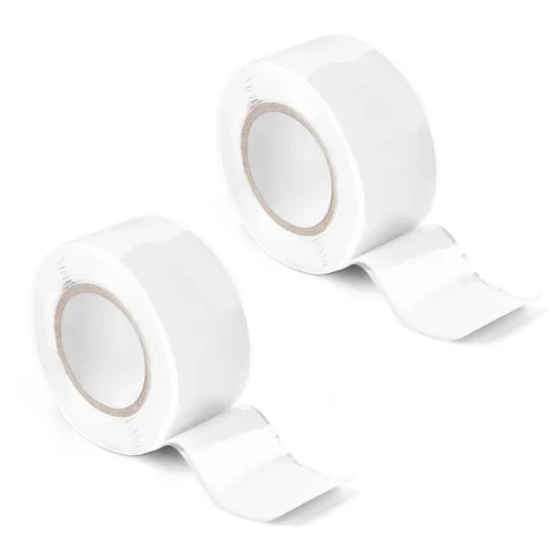 BOXOB 2 rollos de cintas de silicona autofusibles, 1 pulgada x 10 pies, cinta de silicona de fusión autosellante impermeable, cinta de reparación de