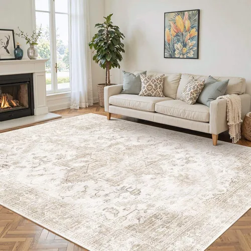 Miniatura 100 de Rugxara Alfombra de entrada lavable de 3 x 5, alfombras de pasillo bohemias antideslizantes para pasillo, entrada, cocina, baño, cuarto