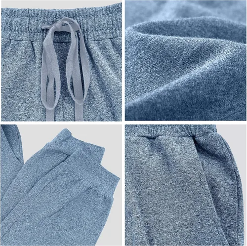 Miniatura 5 de COLORFULLEAF Pantalones de pijama para parejas para hombre y mujer pantalones de pijama de algodón pantalones de pijama para hombre pantalones