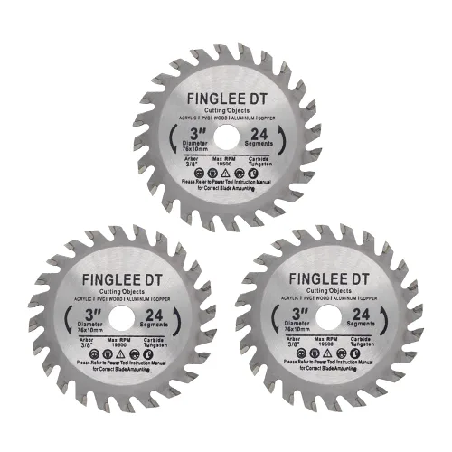 Miniatura 10 de TCT - Hoja de sierra circular de 3 pulgadas con eje de 3/8, hoja de herramienta de corte de 18 dientes para madera, plástico, PCV, acrílico, madera