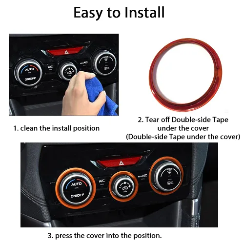 Miniatura 4 de Auovo Moldura interior para accesorios Subaru Forester 2019-2024 Subaru Crosstrek/Impreza 2018-2023, caja de fusibles, contenedor de monedas