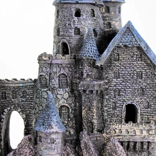 Miniatura 4 de Penn-Plax Deco-Replicas Age-of-Magic Wizard's Castle Part B - Decoración para acuario – Resina duradera pintada a mano con agujeros de natación