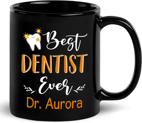 Miniatura 19 de Taza de café con texto en inglés "A Truly Great Dentist Is Hard To Find Difficult", taza de café negra de 11 onzas y 15 onzas, regalo personalizado