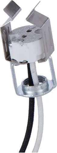 Miniatura 3 de B&P Lamp® Enchufe halógeno de porcelana bi-pin con clip MR-16