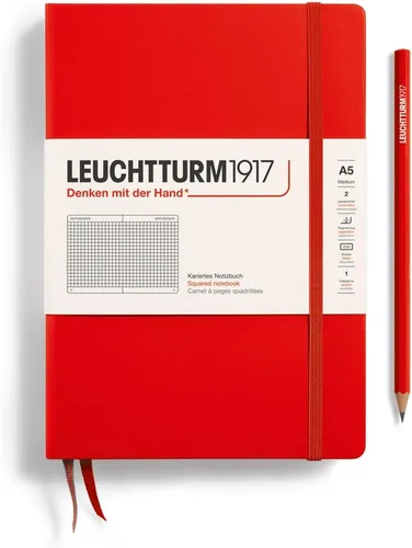 Miniatura 50 de LEUCHTTURM1917 - Cuaderno de tapa dura mediano A5 con 251 páginas numeradas para escritura y diario (verde menta, con puntos)