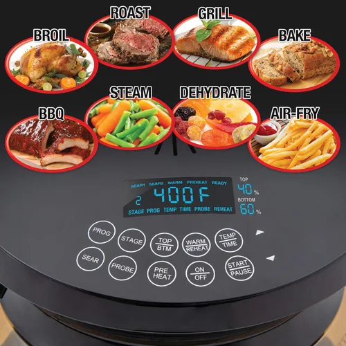 Miniatura 3 de Nuwave Horno de convección por infrarrojos con freidora de aire, cocina fresco o congelado, sin descongelar ni precalentar, calor 360, cocina desde