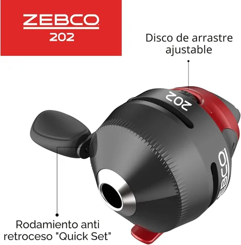 Miniatura 4 de Zebco 202 y 404 - Carretes Spincast y Combos de caña de pescar (paquete de 2), caña de pescar de 2 piezas de 5 pies y 6 pulgadas, tamaño 30 y 40