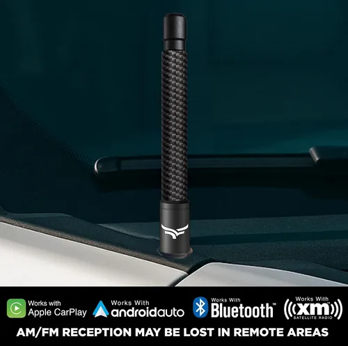 Miniatura 5 de EcoAuto Antena Universal Corta de 5' para Camiones — Antirrobo y Segura para Lavado de Autos — Accesorios para Camiones para Ford, Dodge, GMC, Fibra