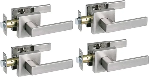 Miniatura 75 de NEWBANG Manija de palanca de puerta sólida con acabado negro mate