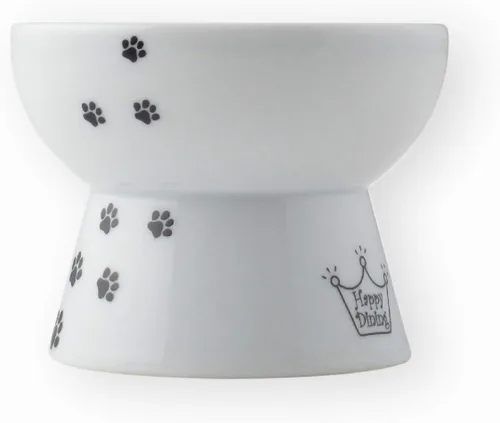 Miniatura 2 de Necoichi - Cuenco elevado de comida para gatos, cuenco elevado de cerámica para fatiga de bigotes y cuello, apto para lavavajillas y microondas