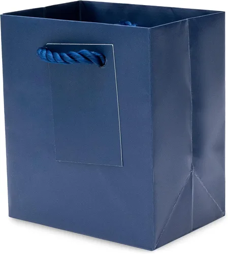 Miniatura 6 de OccasionALL Bolsas de regalo extra pequeñas de color azul marino de 4 x 2.75 x 4.5 pulgadas, mini bolsas de regalo de papel con asas para tarjetas