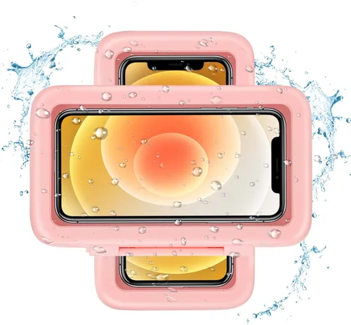 Miniatura 8 de KUNSLUCK Soporte impermeable para teléfono de ducha, rotación de 360°, antivaho de alta sensibilidad, soporte de teléfono para pantalla táctil